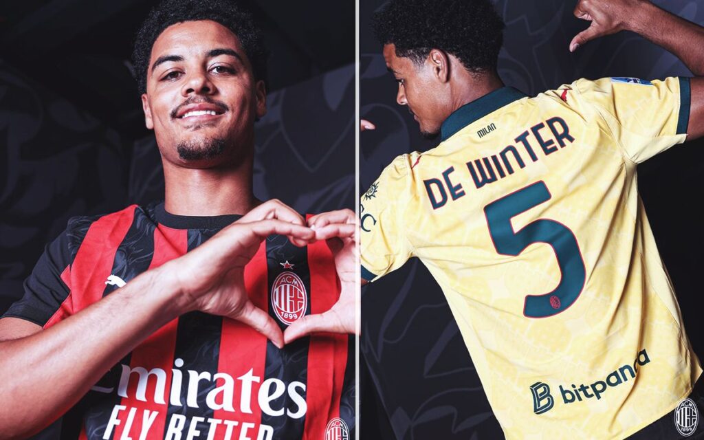 De Winter con la maglia del Milan