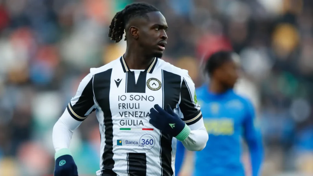 Solet con la maglia dell'Udinese