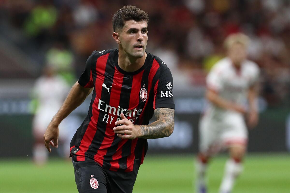Pulisic con la maglia del Milan