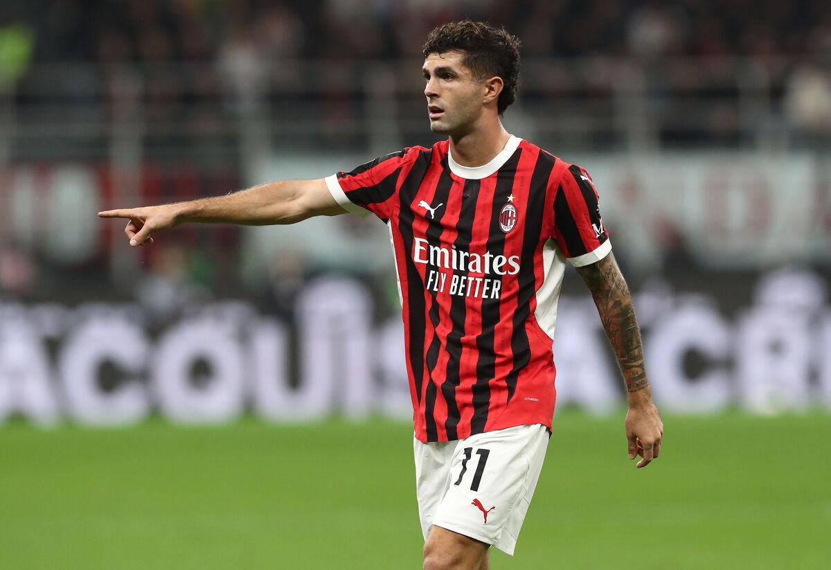 Pulisic con la maglia del Milan
