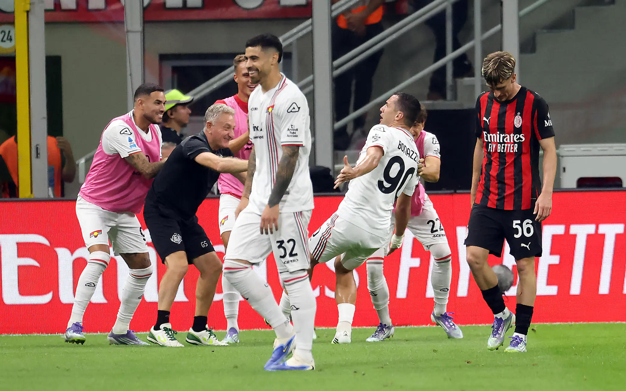 Bonazzoli in gol contro la Cremonese