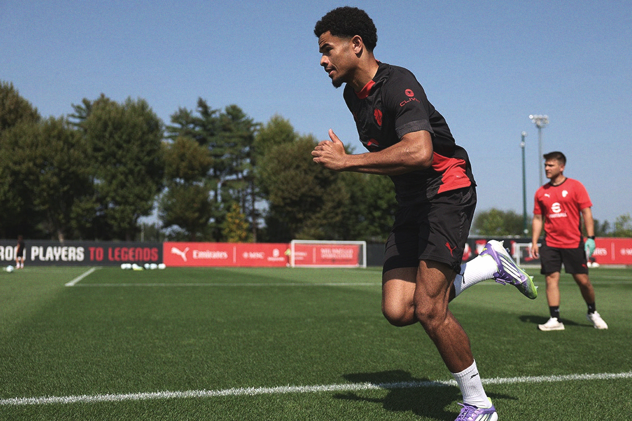 Athekame in allenamento con il Milan