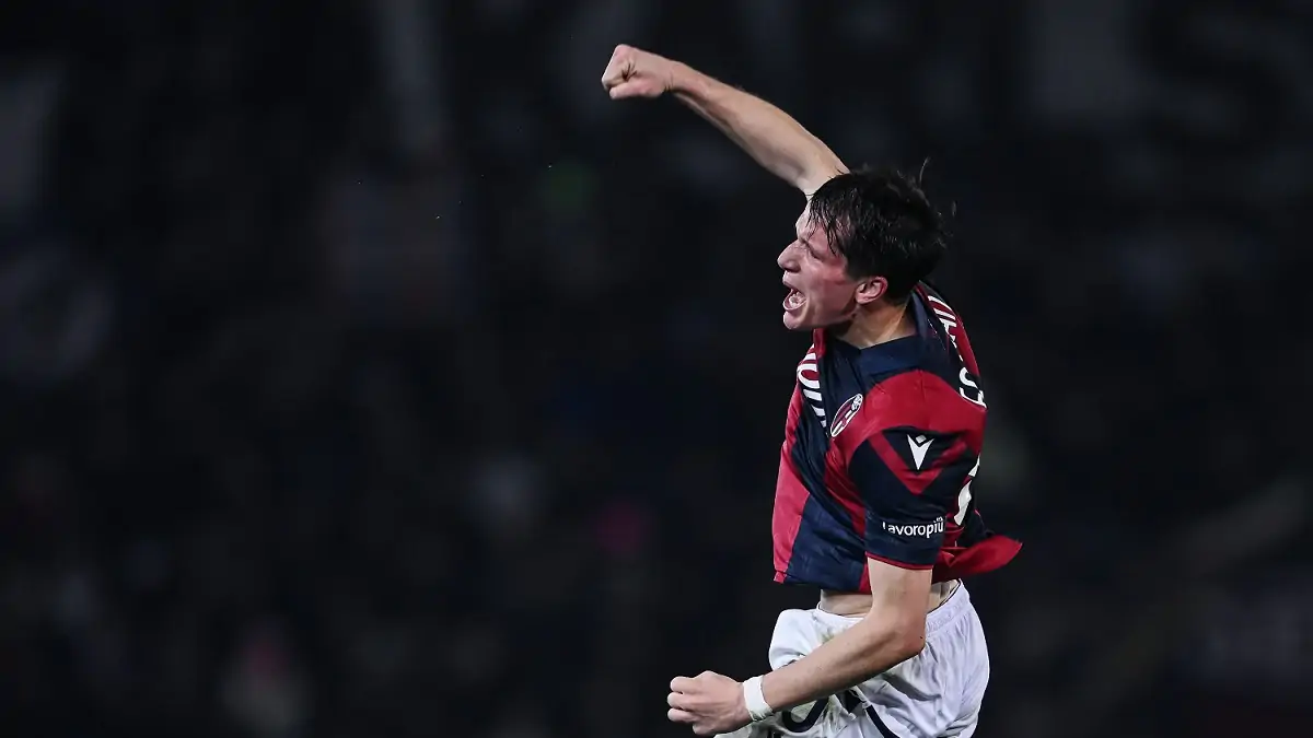 Fabbian con la maglia del Bologna