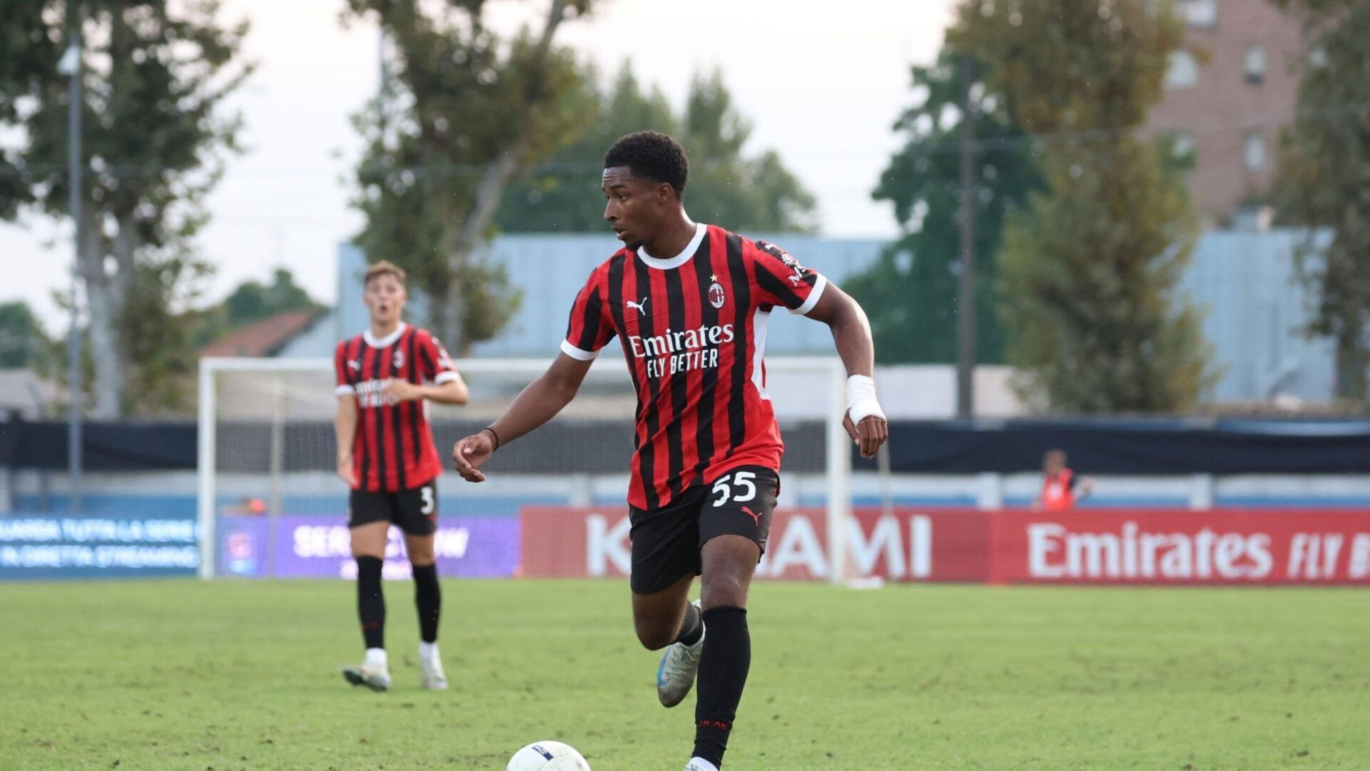 Silvano Vos con la maglia del Milan