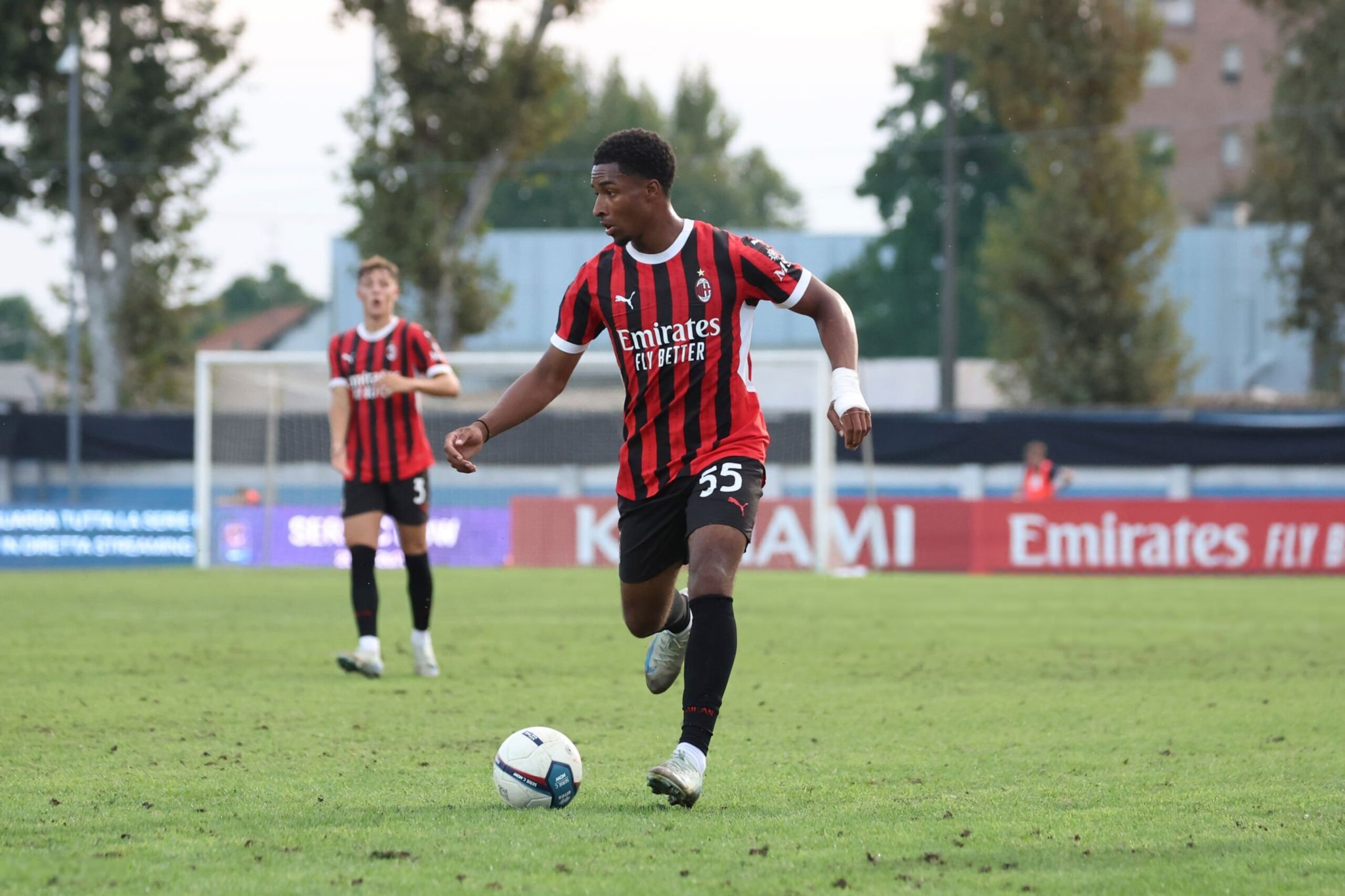 Silvano Vos con la maglia del Milan