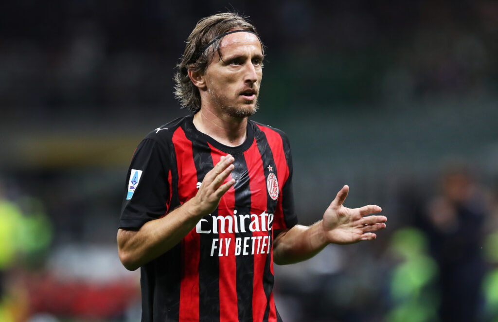 Luka Modric con la maglia del Milan